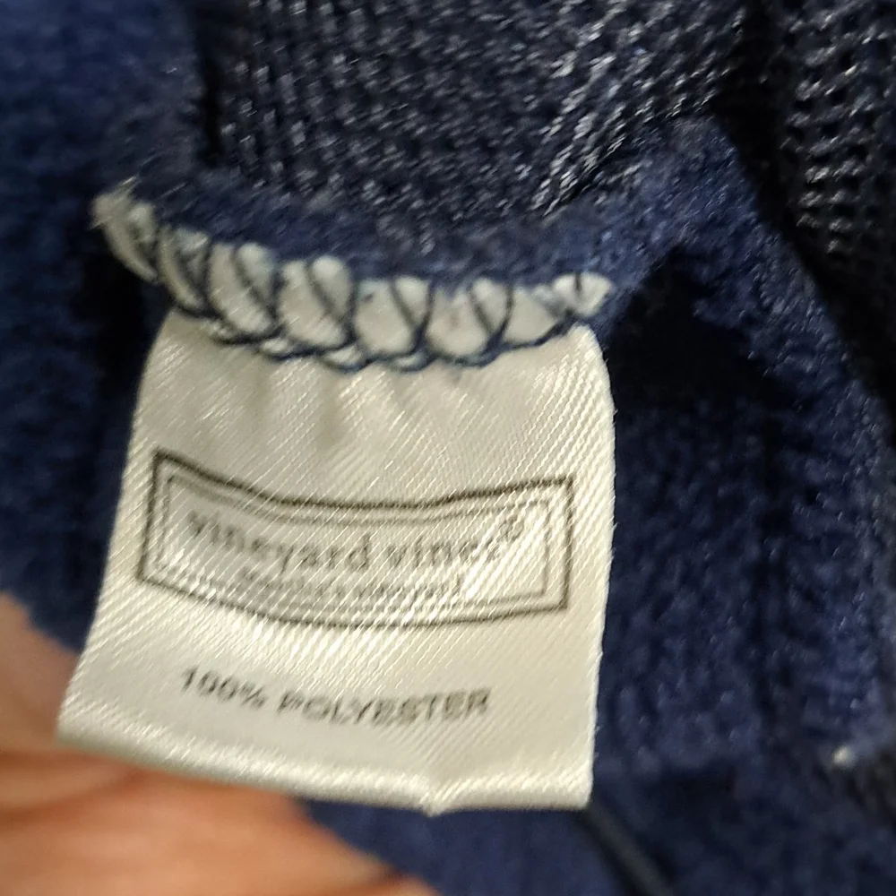 Vineyard Vines zip up fleece vest - blue - med
